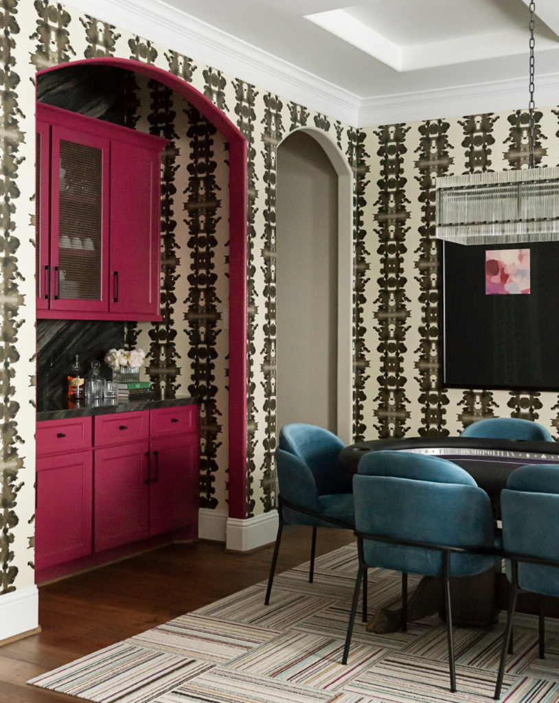 finished luxury poker room inspired by cosmopolitan las vegas design
